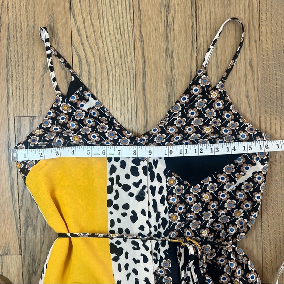 Topshop Women’s Spaghetti Strap Bohemian Patchwork Romper Size US 2 - Picture 14 of 16